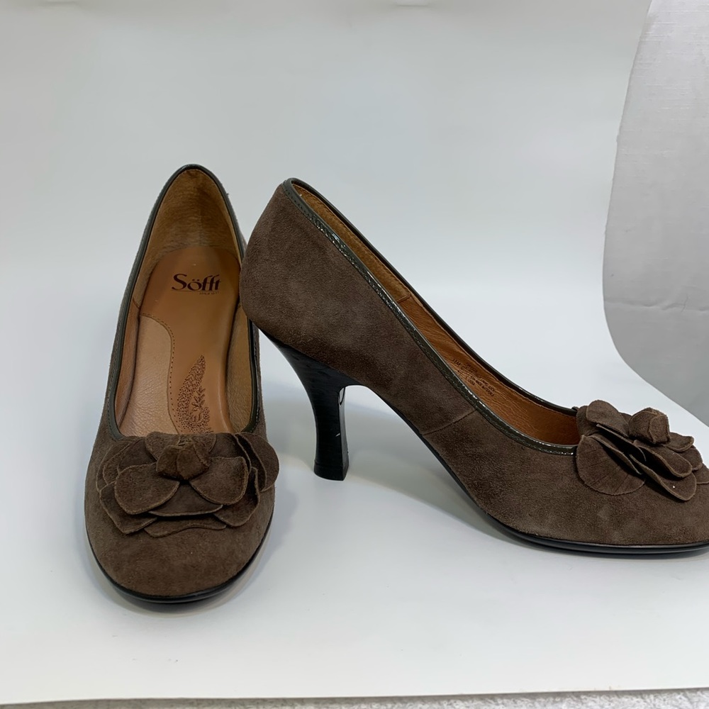 SOFFT Brown leather/Suede Pumps - Picture 3 of 4